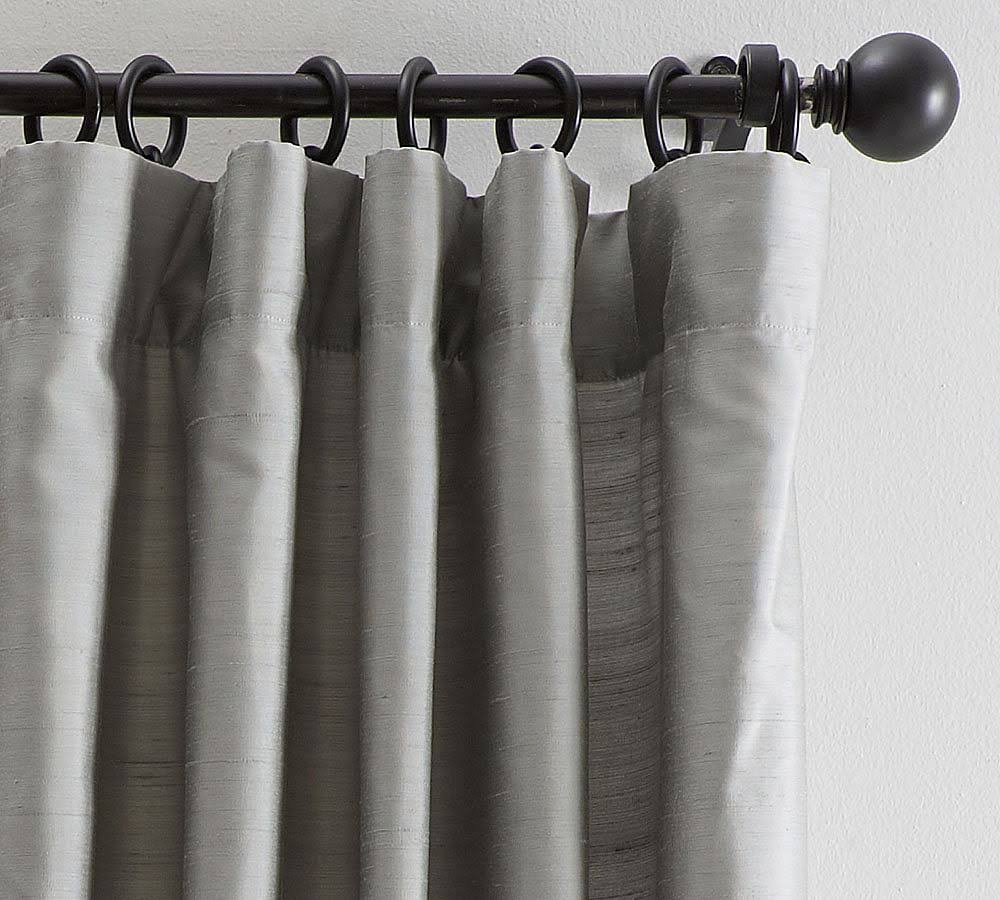 Dupioni Silk Pole Pocket Drape, 50 x 108 U787470