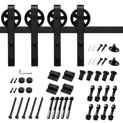 Double Barn Door Hardware Kit Track Length: 96 in. T9193