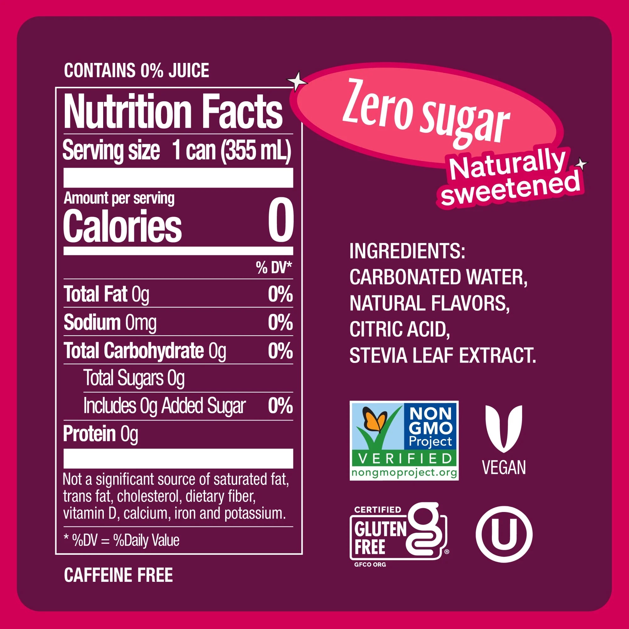 Zero Sugar Black Cherry Soda, 12 Fl Oz (Pack of 24) Y61221